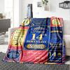 14Th Birthday Celebration Personalized Name Flannel Blankets Are Versatile Serving As Bed Blankets Office Shawls And For Home And Outdoor Camping