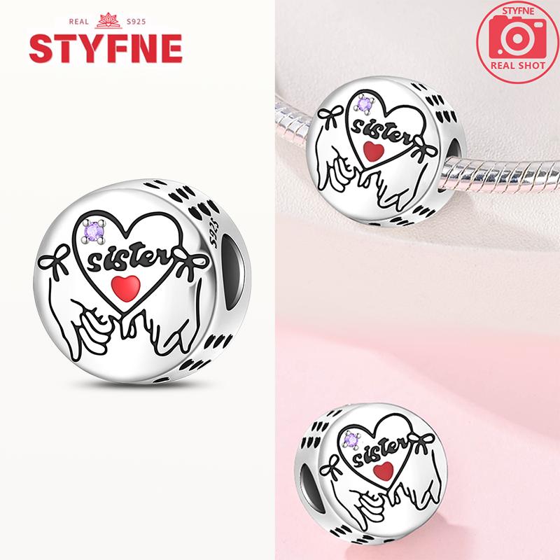 New 925 Silver Sparkling Magic Cube Love Charm Red Heart Beads DIY for Women Bracelet Fine Jewelry Gift Accessories