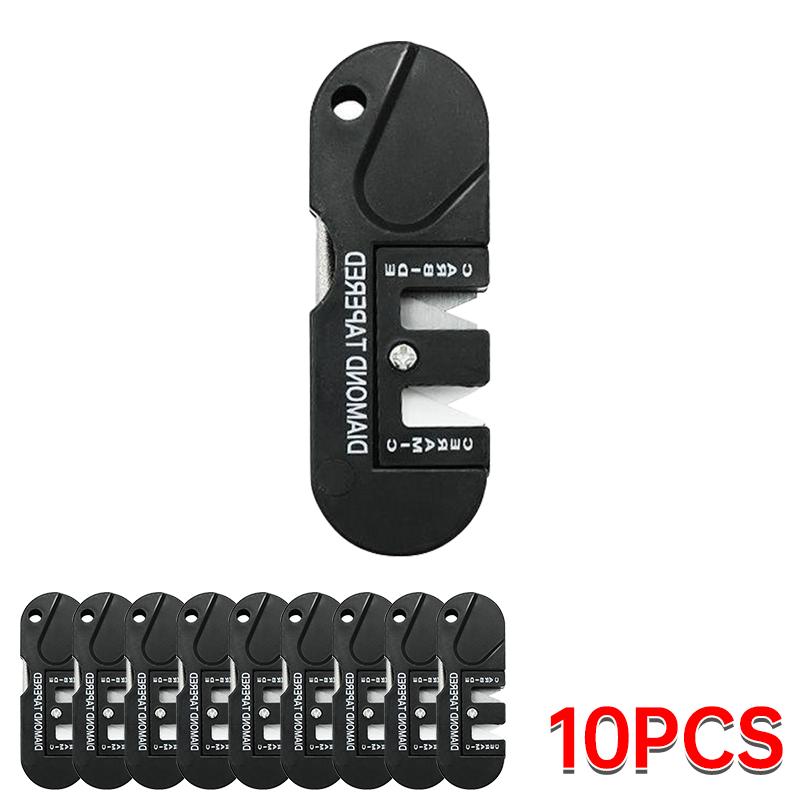 Tragbarer Wetzstein 4 in 1 Mini Multifunktions Wolframkarbid Stahl Schärfer, Schärfstab Camp Outdoor Werkzeug