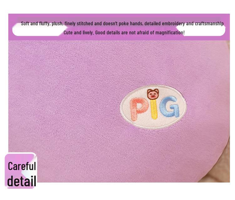 Eggplant Piggy Doll Long Hug Pillow for Kids - Sleeping, Soothing, Back Support Cushion