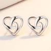 Heart-Shaped Hollow Korean Earrings: Simple, Cold Style for Women