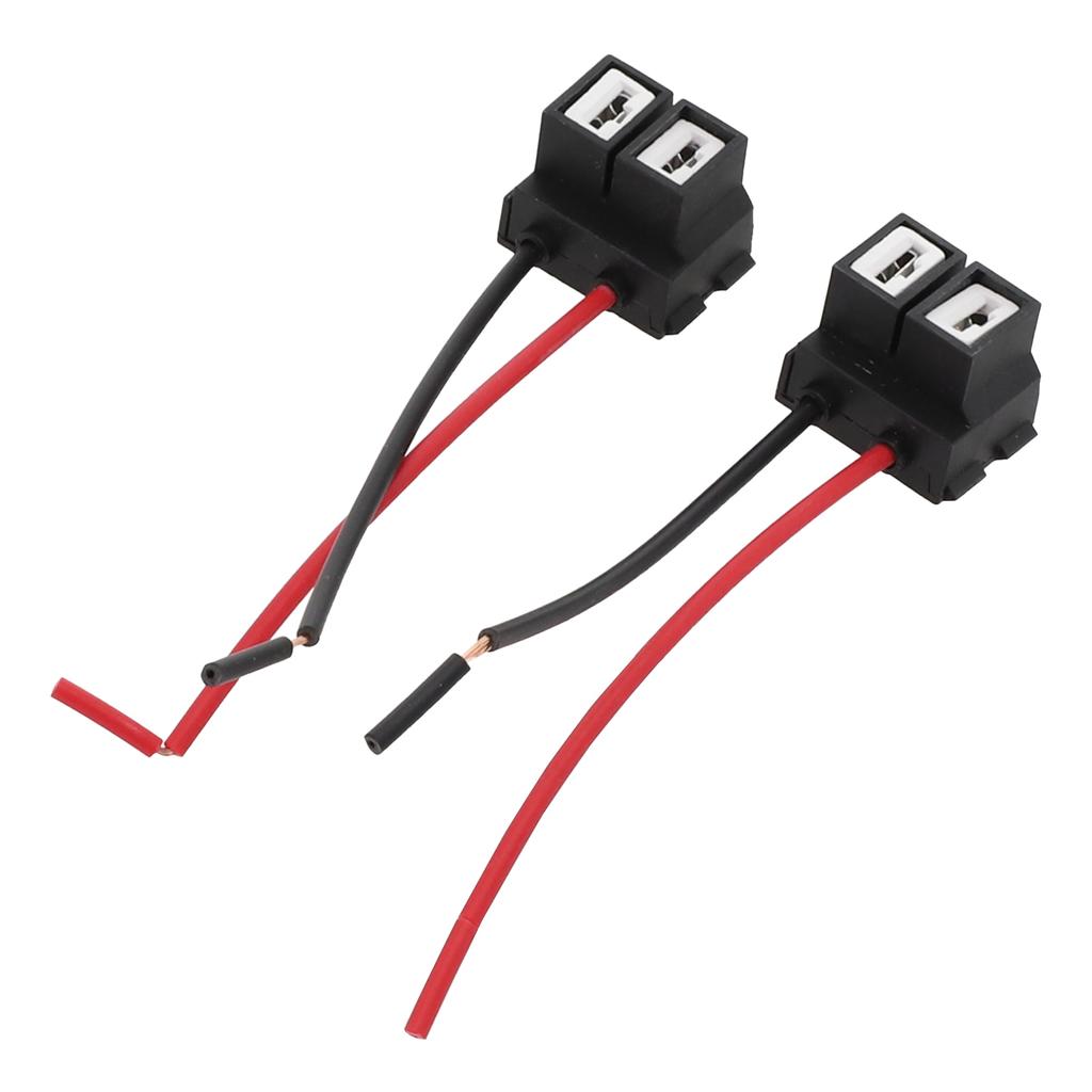 Automotive Black H7 Lamp Holder Auto Cable Car Easy To Use ABS Headlight LED Non Deformation Quick Installation