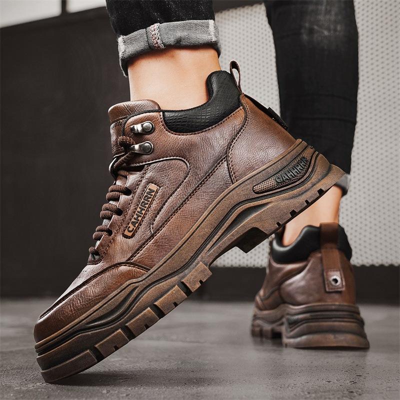 

Vintage high-top Martin boots men s autumn and winter 2024 British style tooling shoes men s casual leather men s boots thick sole 44