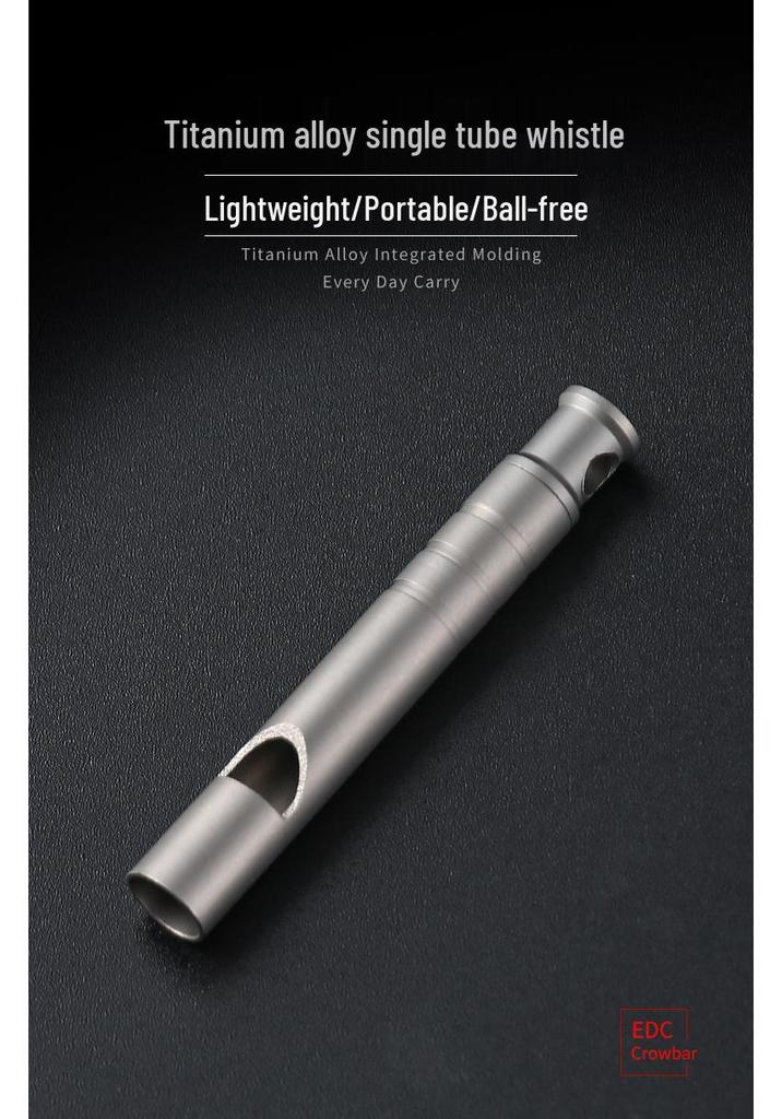 Titanium Alloy EDC Camping Survival Whistle - High Decibel Outdoor Tool