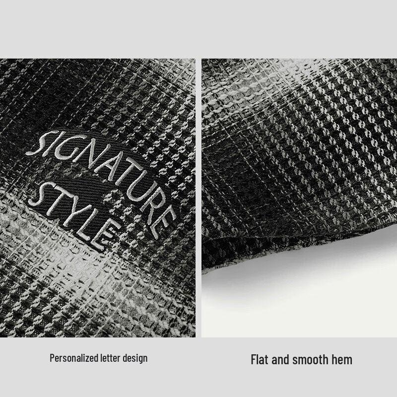 HLA Herren Klassische Revers karierte Winterjacke