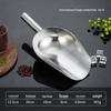 Stainless Steel Multipurpose Scoop with Extended Hanging Handle for Ice, Rice, Dried Fruit, Candy, and Flour.