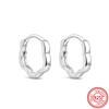Orecchini a cerchio a cuore in argento sterling 925 100% scintillante lussuoso semplice moda momento perla donna gioielleria raffinata regalo per festival
