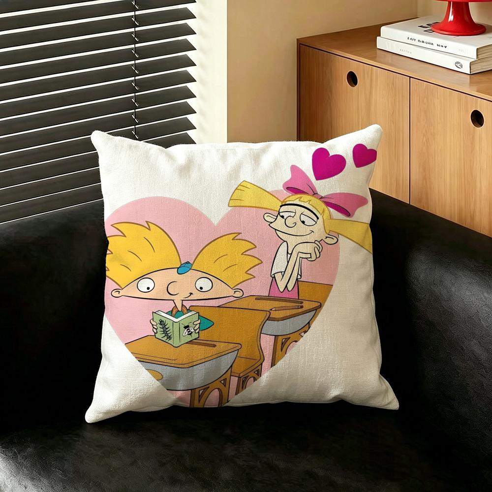 Cartoon HHey AArnold Kussenhoes Creatieve kussenslopen voor interieurdecoratie kantoor woonkamer huis Auto heet