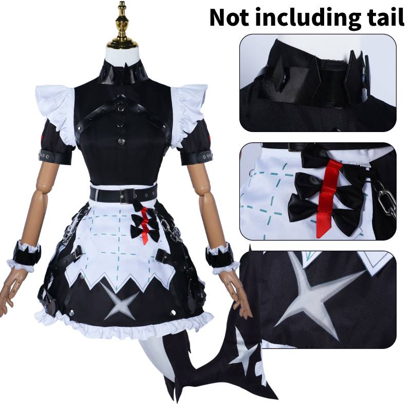 Zenless Zero Zone Ellen Joe Cosplay Game Cartoon Shark Maid Costume Dress Party
