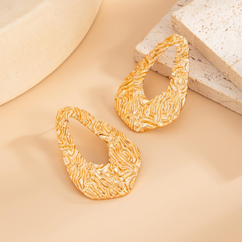 Vintage Sunflower Alloy Earrings Drop for Women Exaggerate Daily Party Banquet Earrings Y2K Jewelry Accessories 2025 New
