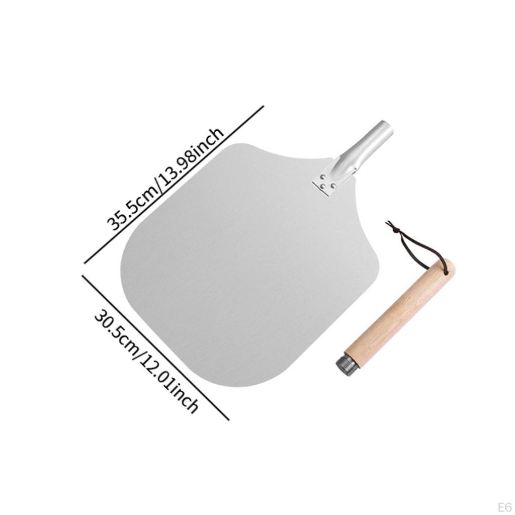 12 Inch Pizza Peel Detachable Handle, Saving Space, Versatile Use, Convenient Serving Tray Easy