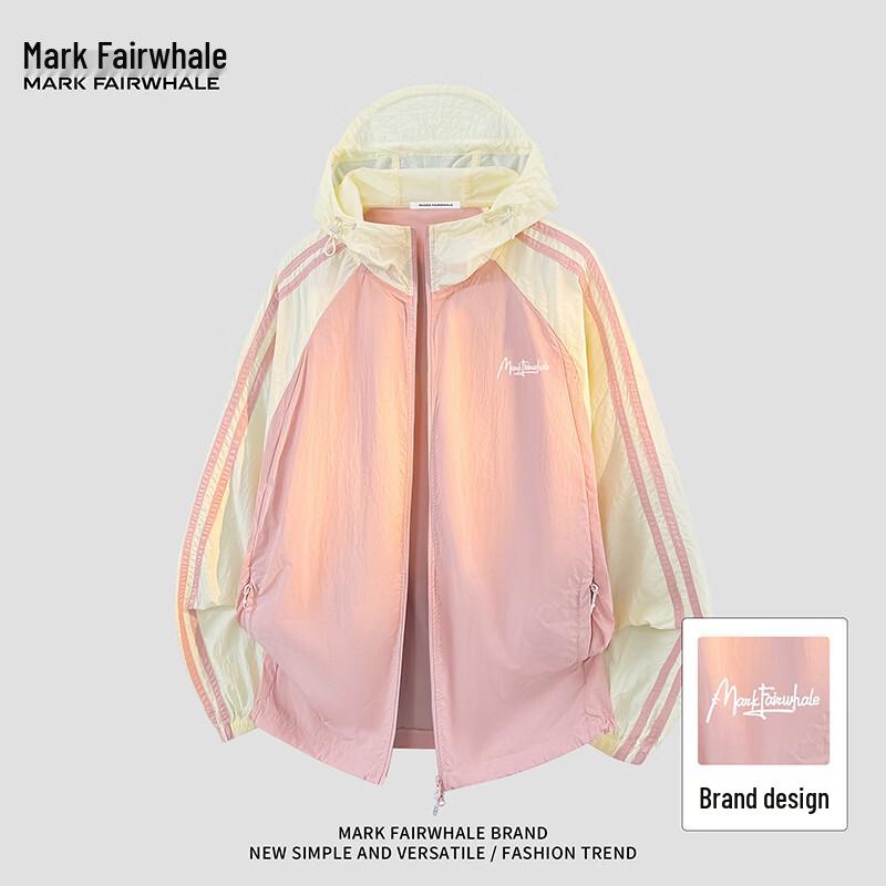 Mark Fairwhale Veste à capuche rayée unisexe pour l'extérieur, protection UV, séchage rapide