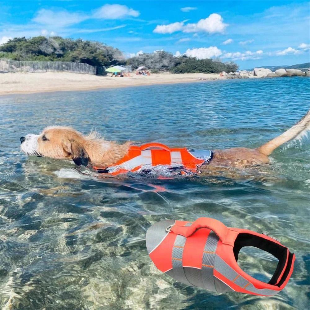 Reflective Pet Safety Vest Adjustable Dog Swimsuit Pet Supplies Dog Life Jacket  Beach