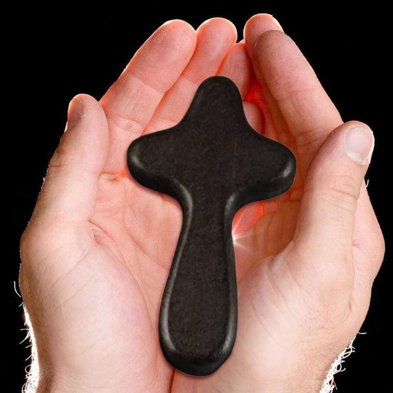 5Pcs Spiritual Decors Wood Holding Crosses Handmade Wood Crosses for Prayer Miniature Pocket Crosses Religious Decors