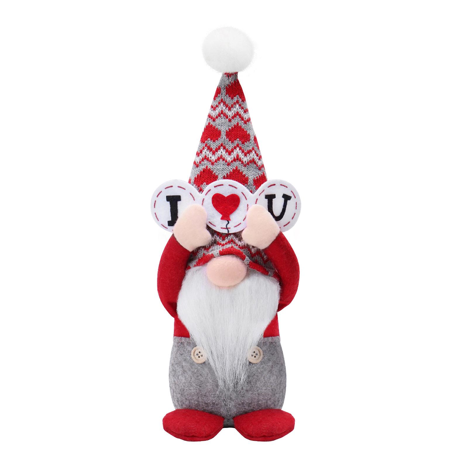 Valentine s Day Heart Rudolph Faceless Doll - Waving Hand Decoration for Valentine s & Mother s Day