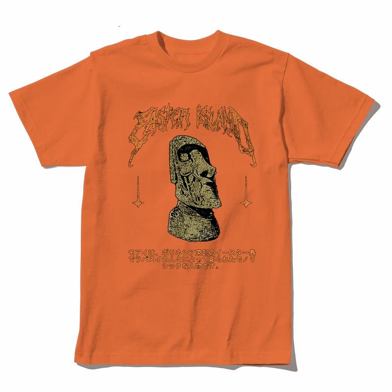 Coolmind U0010-T2 Easter Island Statue Graphic Print Men T Shrit Casual Cool Men Tshirt O-Neck Tee Shirts