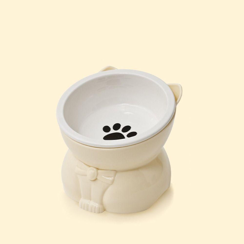 Ceramic Cat Bowl Cute Dog Food Feeding Basin Pet Supplies Pet Drinking Feeder  Neck Protection