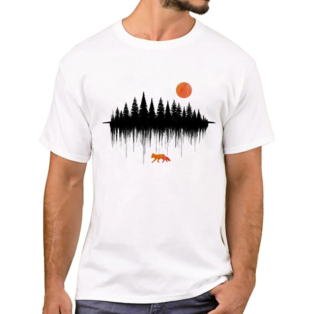 TEEHUB New Arrival 2019 Fashion Grunge Dripping Turquoise Misty Forest Print Men T-Shirt Short Sleeve O-Neck Tops Hipster Tee