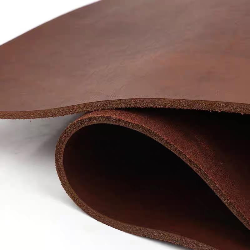 Brown oily 4.5mm thick stiff head layer waist belt, industrial pad, real cowhide material, knife sheath, traction rope