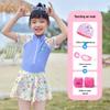 2024 Girls' Cute Skirt-Style One-Piece Swimsuit: Short Sleeve, Sun Protection, Quick-Dry. Sizes for Young To Middle-Aged Kids.