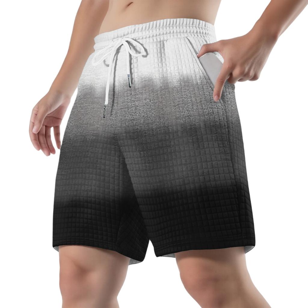 Herremote Trykte Sportsshorts Elastisk Midjebånd Lomme Treningsshorts