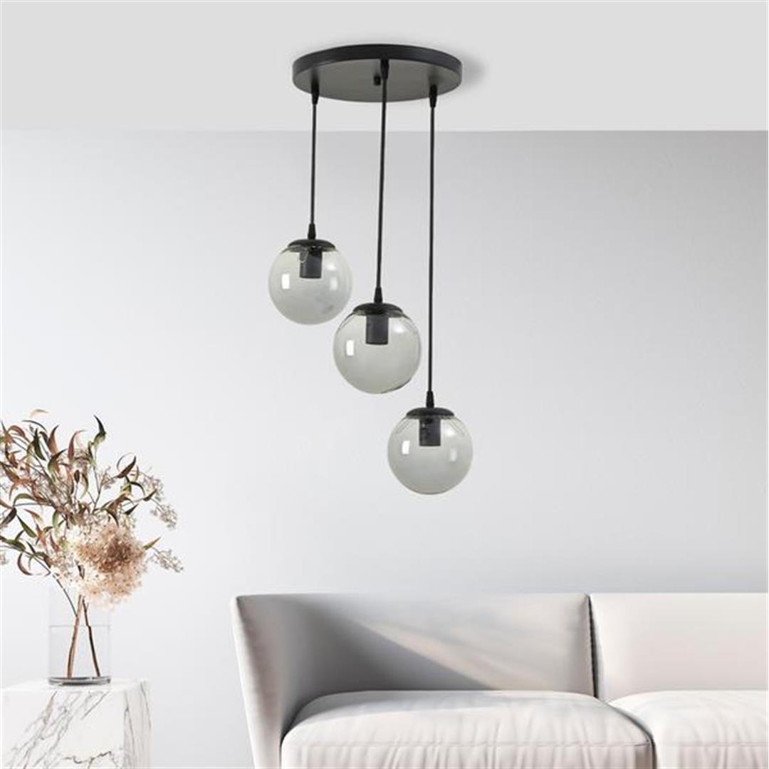 

Люстра Nisa Luce Island 3Piece Tray Chandelier Smoked / Black 65x15x30 cm