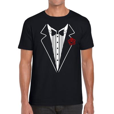 Tuxedo Necktie Suit Unisex Mens T Shirt Womens Tops Tees