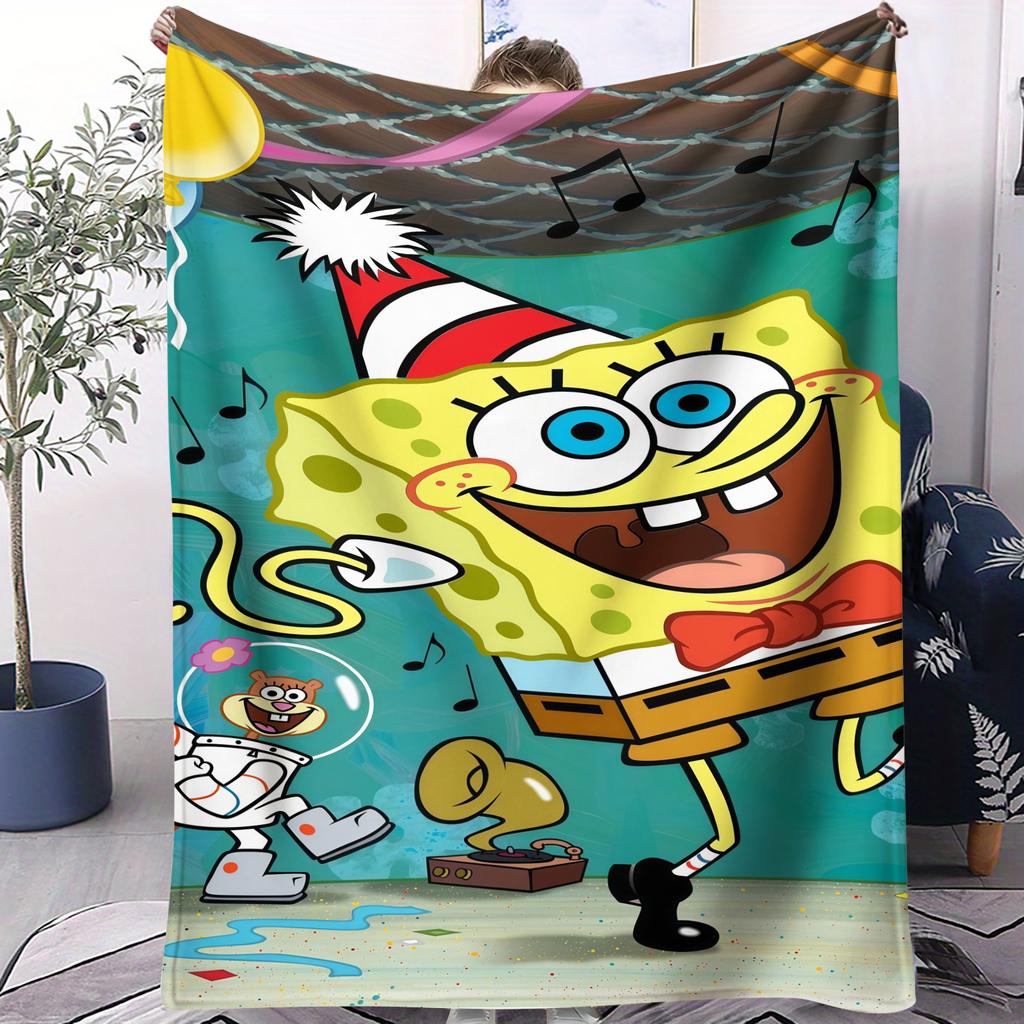 SpongeBob: Mr. Krabs Obsessed with Money–Wall of Banknotes Blanket Soft Multifunctional Decortive Universal Throw Blankets Gift