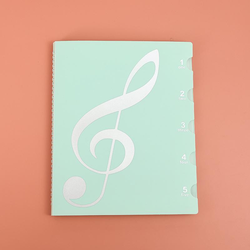 Piano Sheet Music Editing Clip: A4 Music Score Folder, 40 Pages, Instrument Sheet Music Binder with Logo