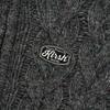 KIRSH Uni Logo Wappen Cable Collar Knit Zip-Up [Charcoal]