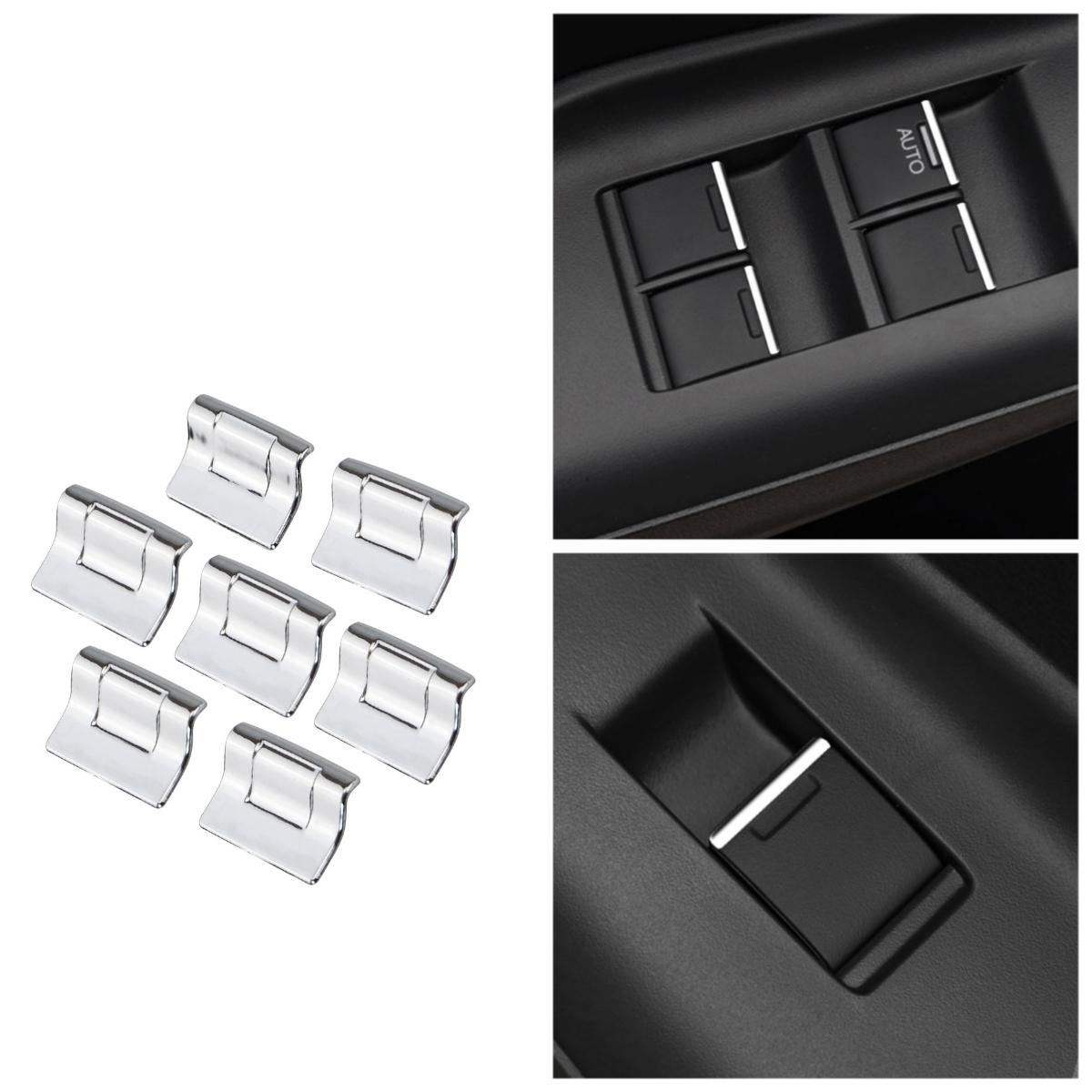 

7 шт. Хромированные ABS Накладки на кнопки стеклоподъемника автомобиля с блестками для Honda CRV CR-V Fit City Accord Jade HRV HR-V Аксессуары серебряный