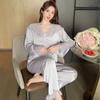 2025 Satin French Pajamas: Women's Ice Silk Long Sleeve & Pants Sweet Style Homewear Set