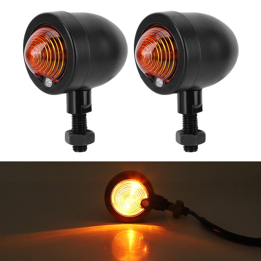 Yellow Light Motorcycle Turn Signal Turning Indicator Lamp Modification Accessory(Black)