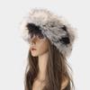 Street Color Block Plush Headband for Women, Wide Warm Winter Ear Protection Headband, European Fashion Retro Casual Hair Band