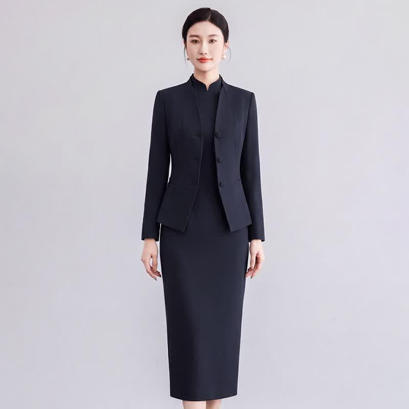 Conjunto de Vestido Traje Cheongsam Retro Estilo Chino Nuevo para Mujer Treloman