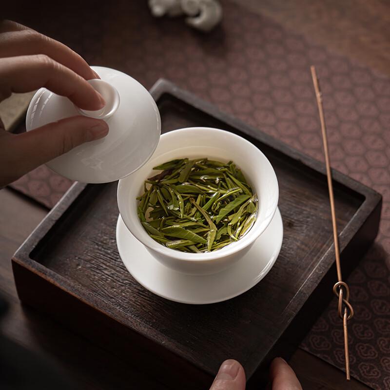 SUSHI CERAMICS Mutton Fat Jade White Porcelain Kung Fu Tea Set