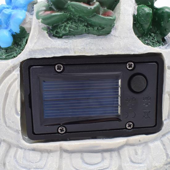 Outdoor Solar Rabbit Statue with LED Light Garden Waterproof Resin Butterfly Bunny Figurine Patio Yard Lawn Easter Decoration Ornament