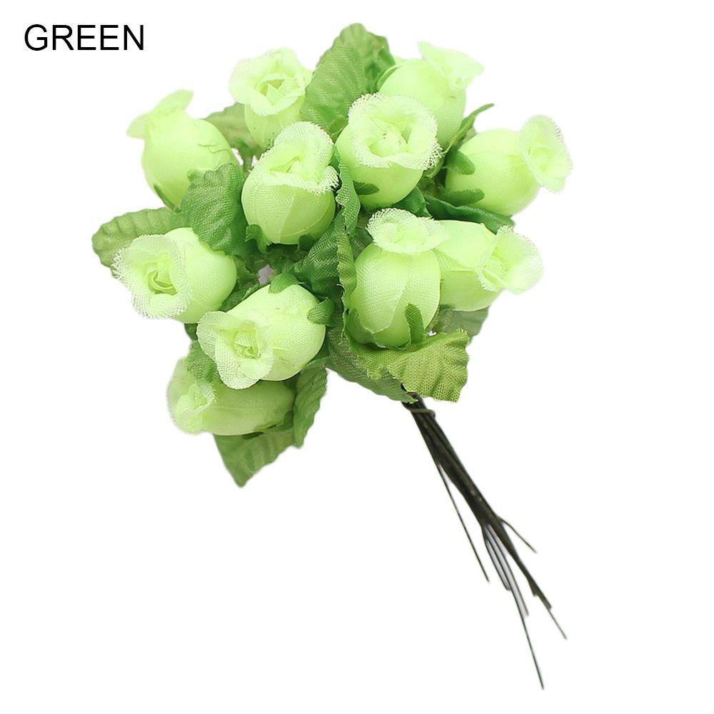 DIY Bridal Bouquet Artificial Rose 12-Heads Stems Artificial Flowers Fake Flower Flowers Combo