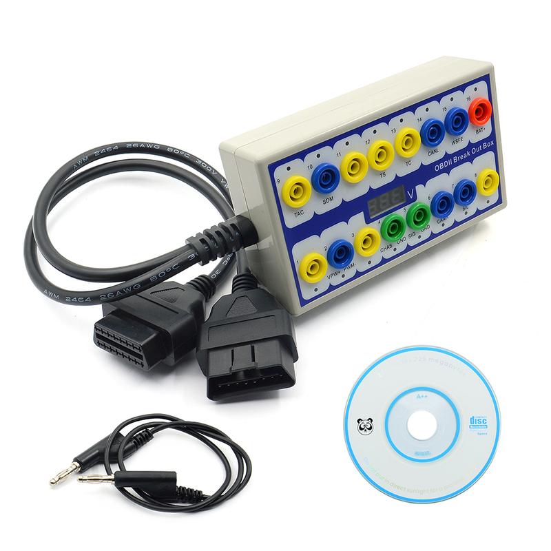Super Auto Car OBD 2 Break Out Box OBD2 Breakout Box OBD OBDII Protocol Detector Diagnostic Connector Detector