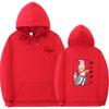 Anime-Inspired Oversized Hoodie With Ribbed Hem Unisex Sweatshirt Fall Casual Wear