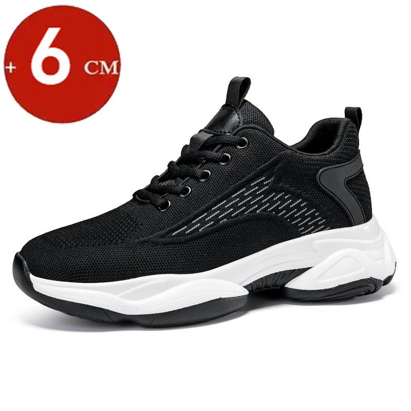 Hidden 6cm 8cm Mesh Elevator Shoes Men Casual Sports Sneakers 2025 Summer Breathable Height Increasing Shoes Male Taller Lifting