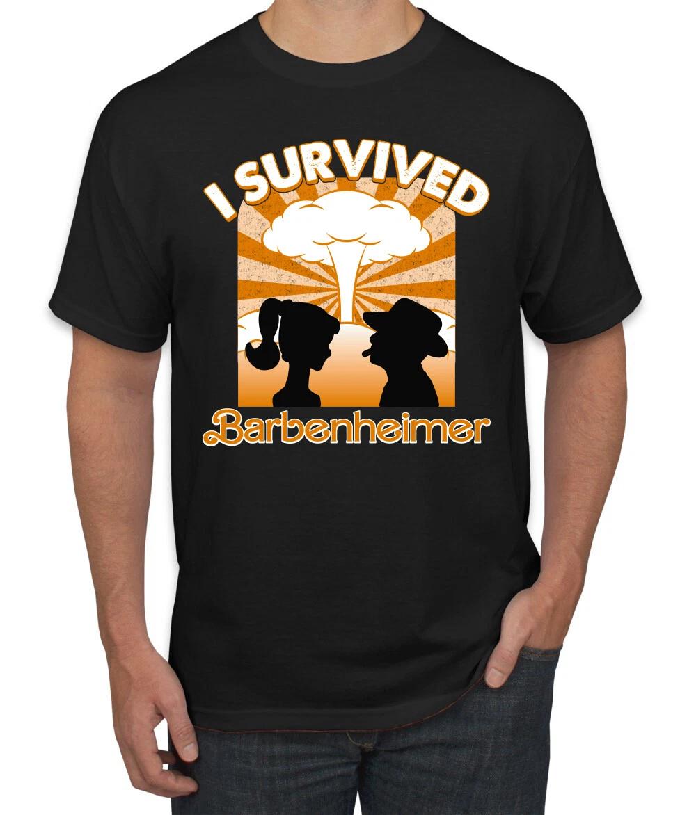 Orange Barbenheimer I Survived Pop Culture Men Graphic T- Shirt 4XL