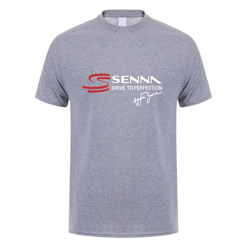 Fashion Sports Summer Outdoor New Hero Ayrton Senna T Shirt Men Short Sleeve Cotton T-shirts Funny Cool Man Tshirt  Clothes Tops