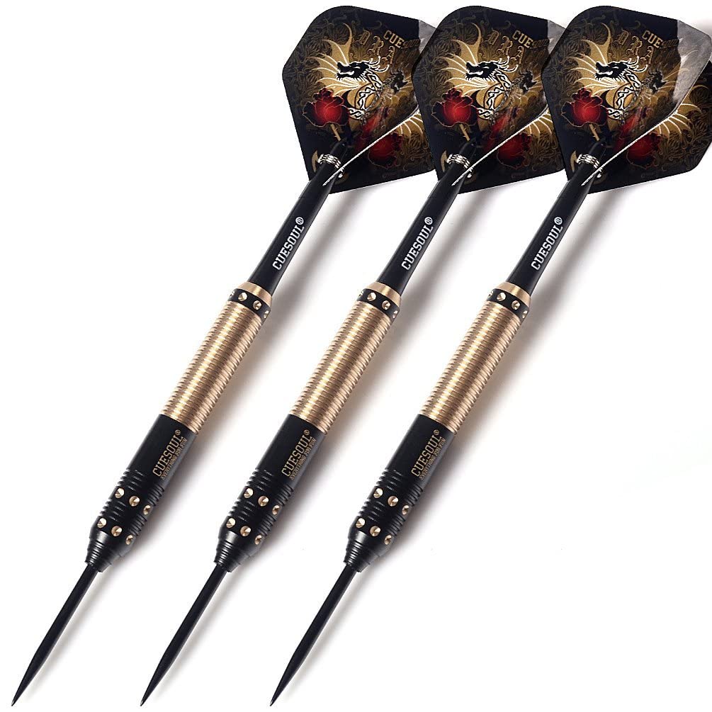 Cuesoul Dragon Deluxe Brass Steel Tip Darts Set 21g F2305-L