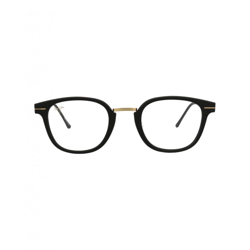 

Maui Jim Круглая оправа Нейлоновые оптические оправы Черное золото Прозрачный