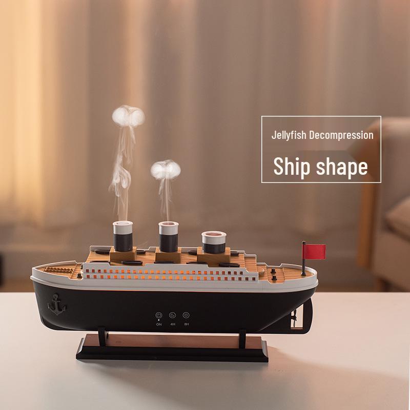 Retro Steamboat Aromatherapy Ultrasonic Jellyfish Mist Humidifier