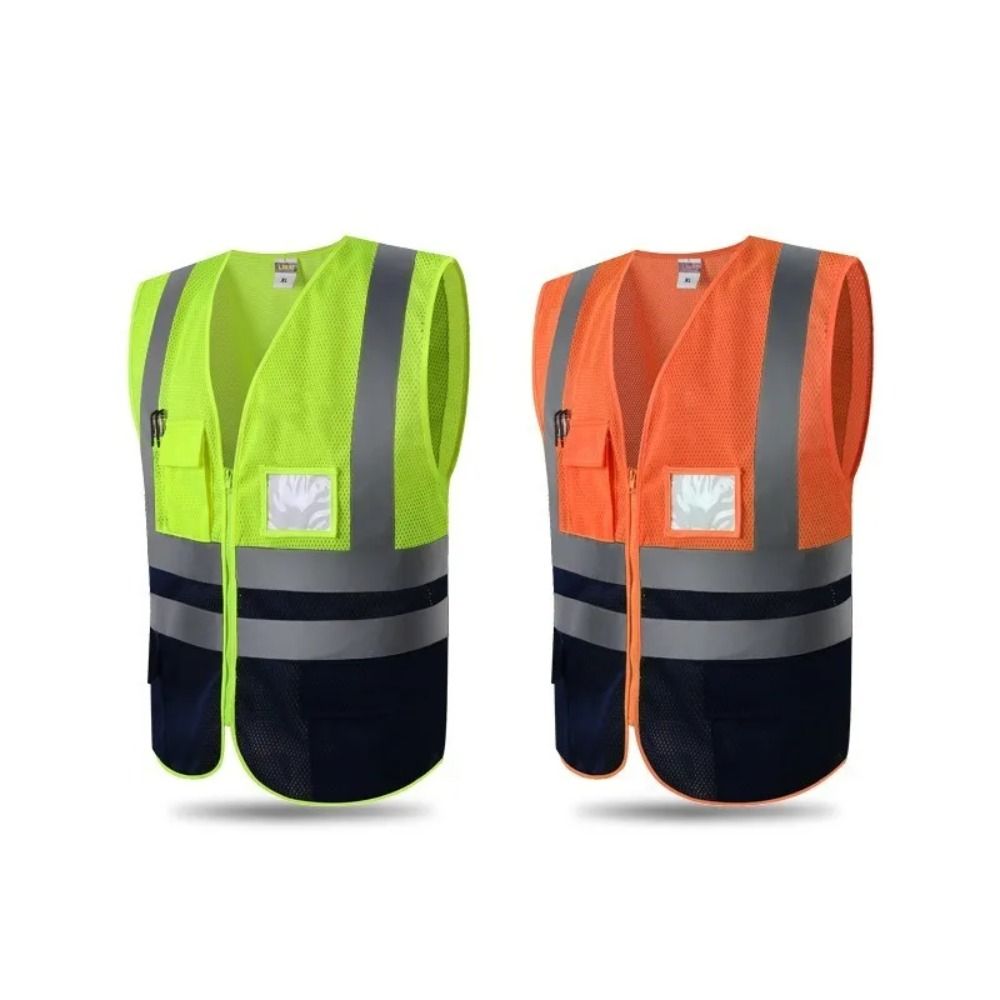 Breathable Security Vests High Visibility Workwear Uniforms Work Vest Running Cycling Sports
