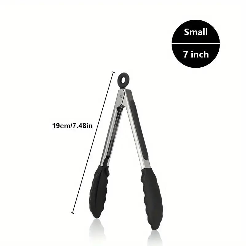 

3 Size Available Heavy Duty Stainless Steel Kitchen Tongs with Silicone Tips High Heat Resistant Locking Design Secure Grip