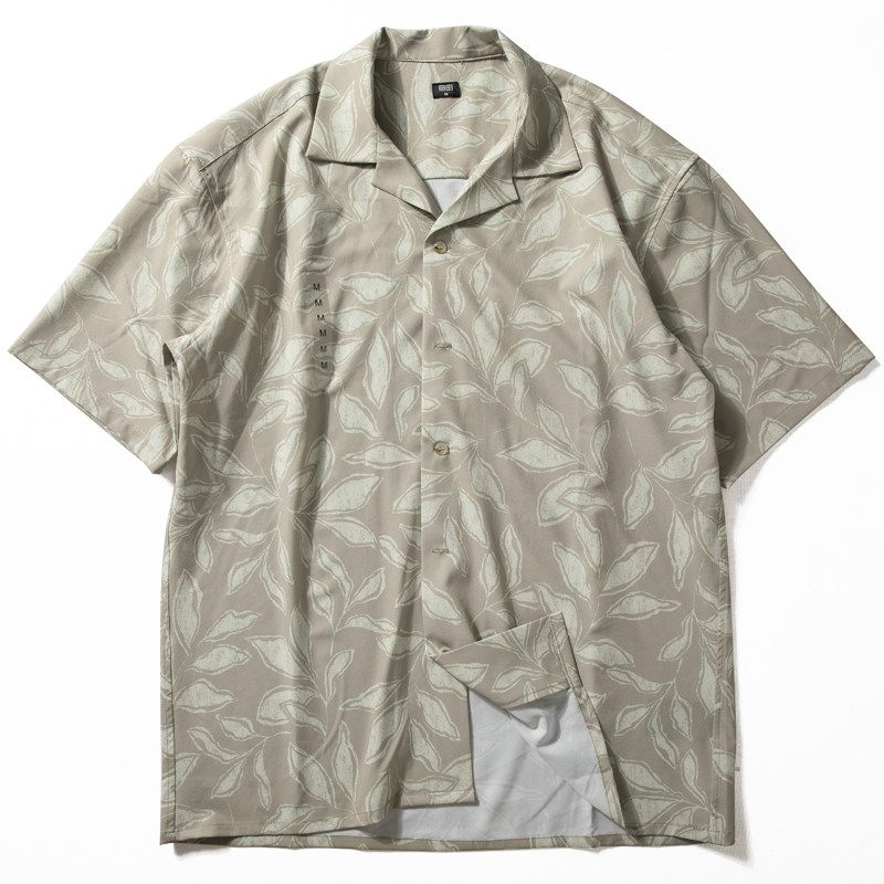 Short-Sleeved Men's Summer Lightweight, Breathable, Sun-Protective Beachwear, Cool Resort-Style Cuban Collar Half-Sleeved Floral Shirt