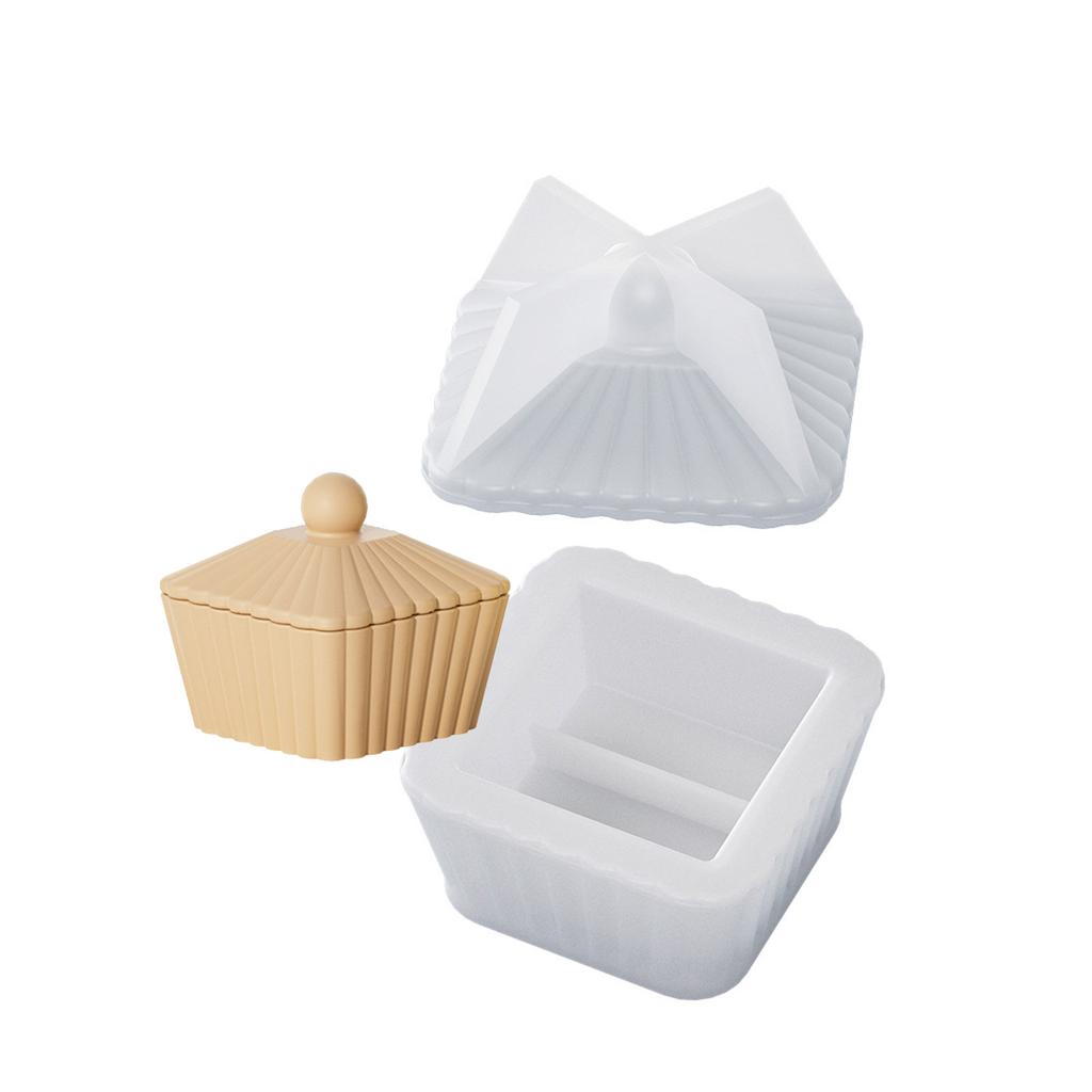 Aufbewahrungsbox Silikonform Streifen Trapez Schmuckschatulle Epoxidharzformen DIYs Aromatherapie Gips Kerzenglas Home Dekore